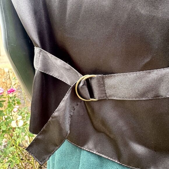 Scully Western Mens Vest Size Medium Black Suede Leather Pockets Snap Front - Picture 5 of 6